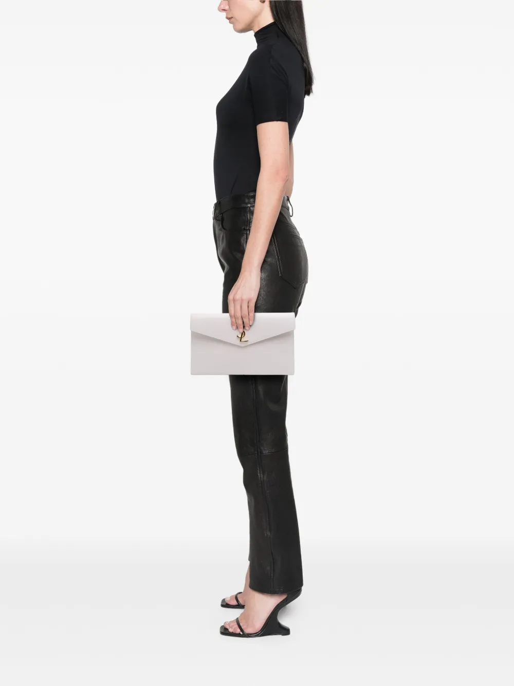 Saint Laurent Pre-Owned 2023 Grain De Poudre Uptown Pouch clutch bag | Pre-Owned | Image 2