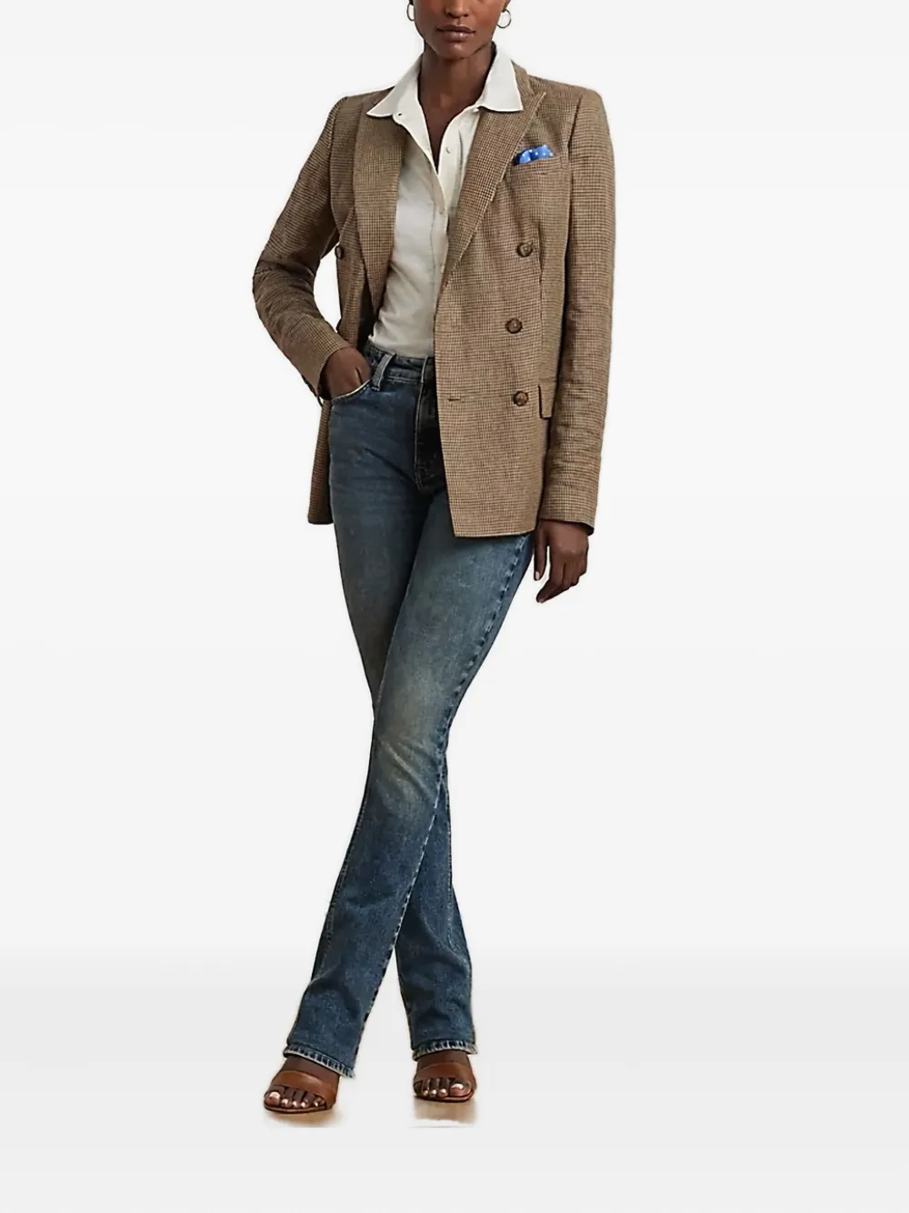 Lauren Ralph Lauren Blouse met ruches Wit