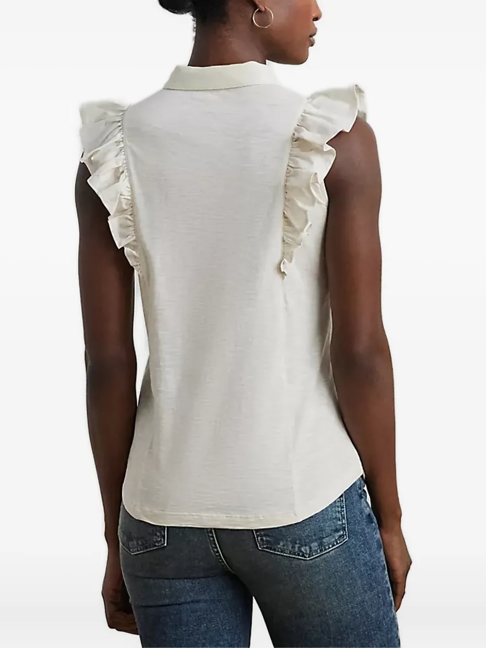 Lauren Ralph Lauren Blouse met ruches Wit