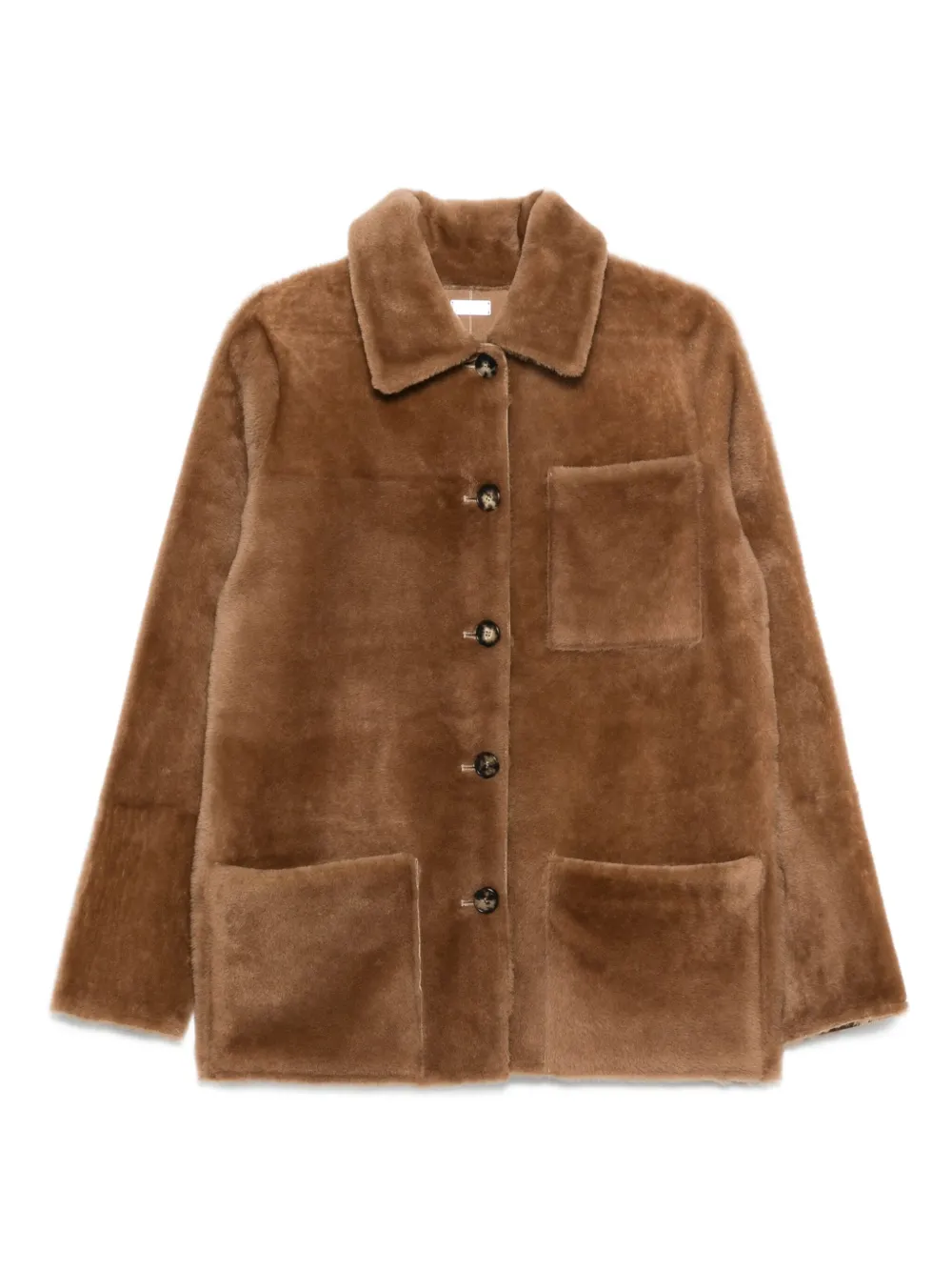 Utzon button-fastening patch-pocket jacket | Neutrals | Image 1