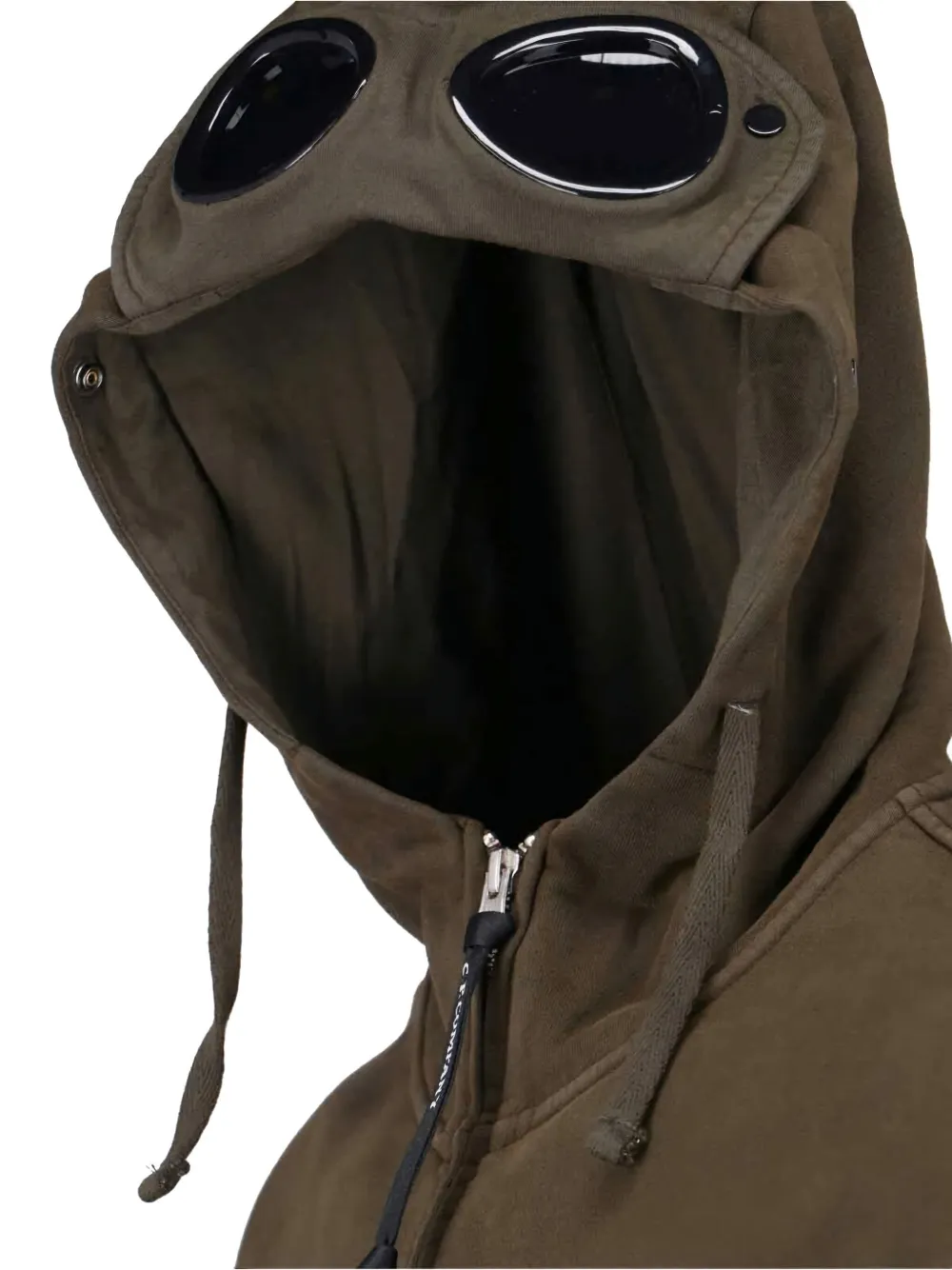 C.P. Company Hoodie met Goggle-detail Groen