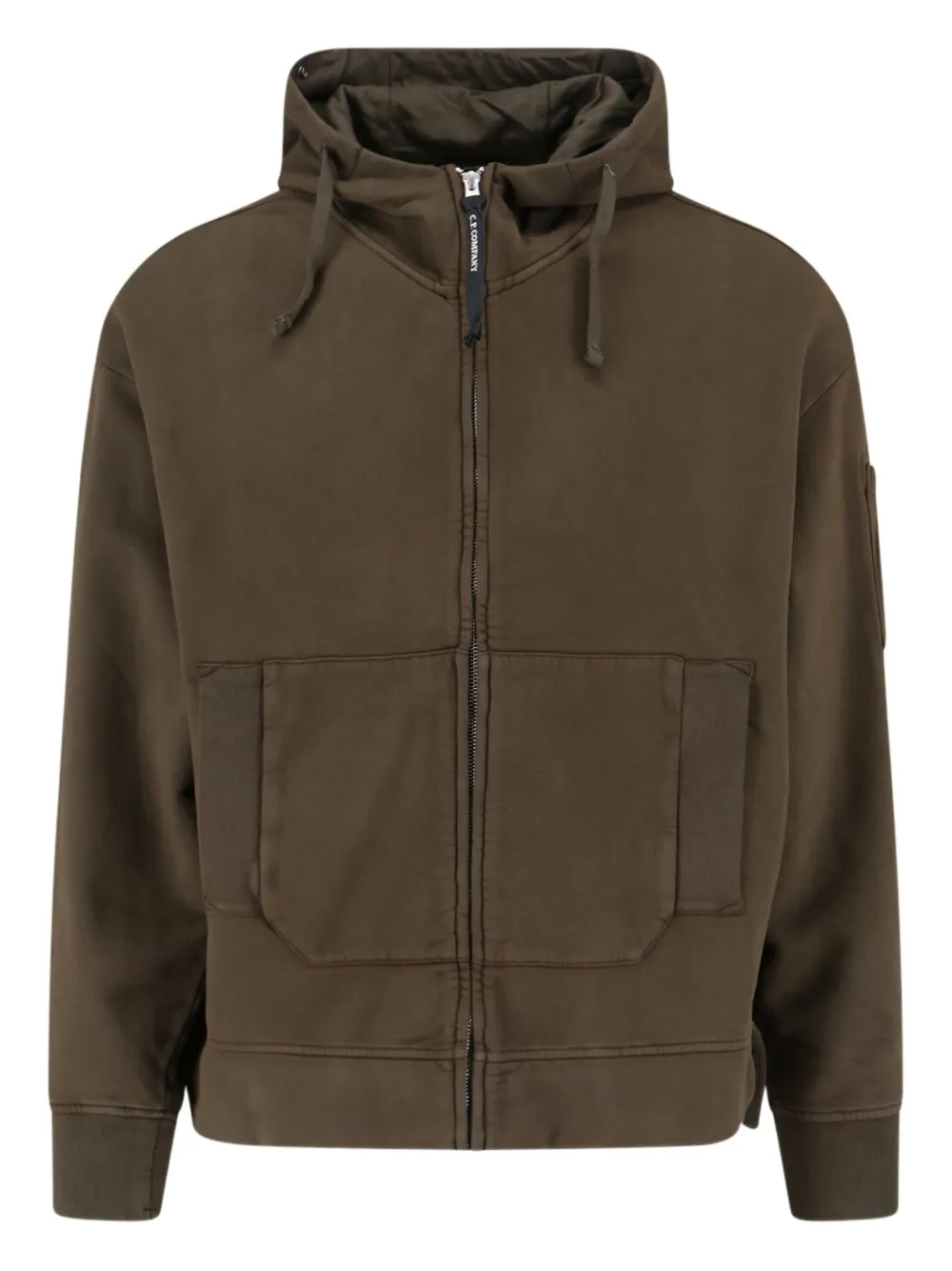 C.P. Company Hoodie met Goggle-detail Groen