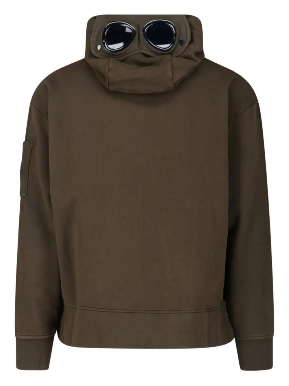 C.P. Company Hoodie met Goggle-detail Groen
