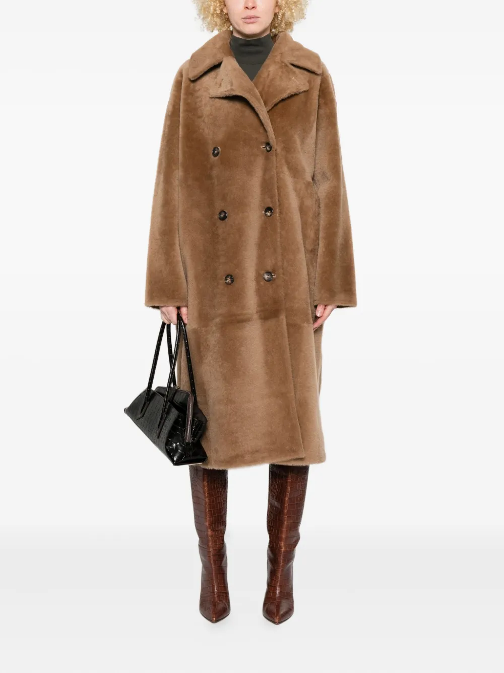Utzon Clark shearling double-breasted coat | Double Breasted & Peacoats | Image 2