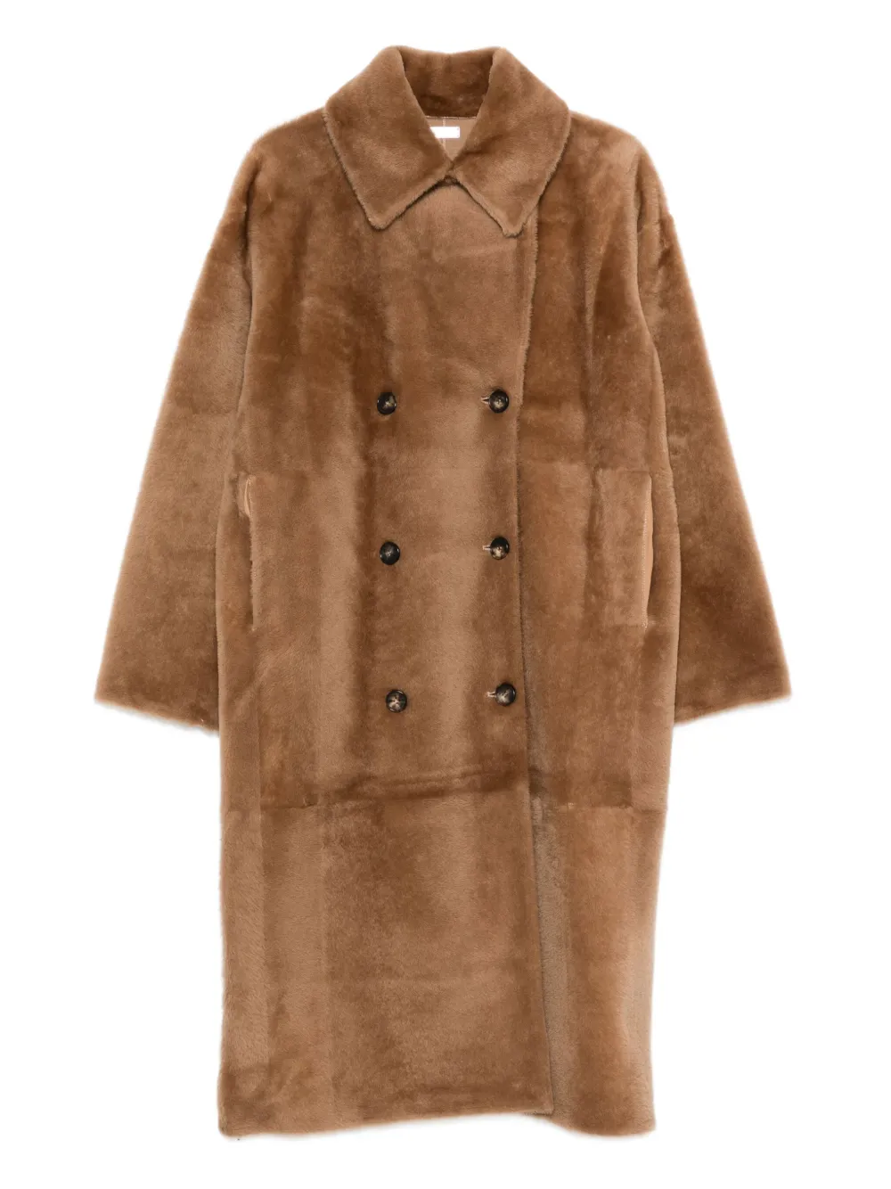 Utzon Clark shearling double-breasted coat | Neutrals | Image 1