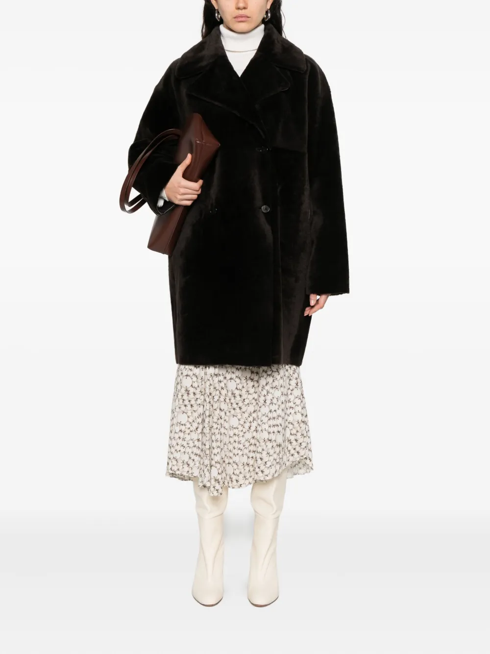 Utzon shearling double-breasted coat | Double Breasted & Peacoats | Image 2