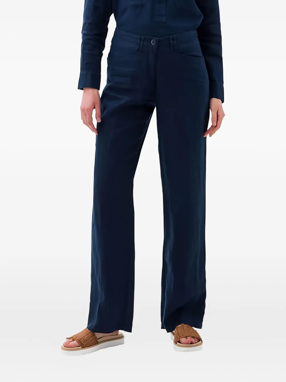 Brax Farina Buttoned Trousers In Blue