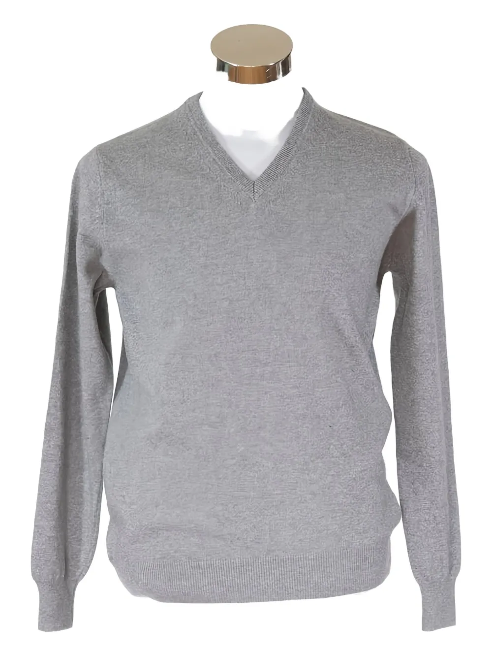 Loja Das Meias V-neck Longsleeve Sweater In Gray