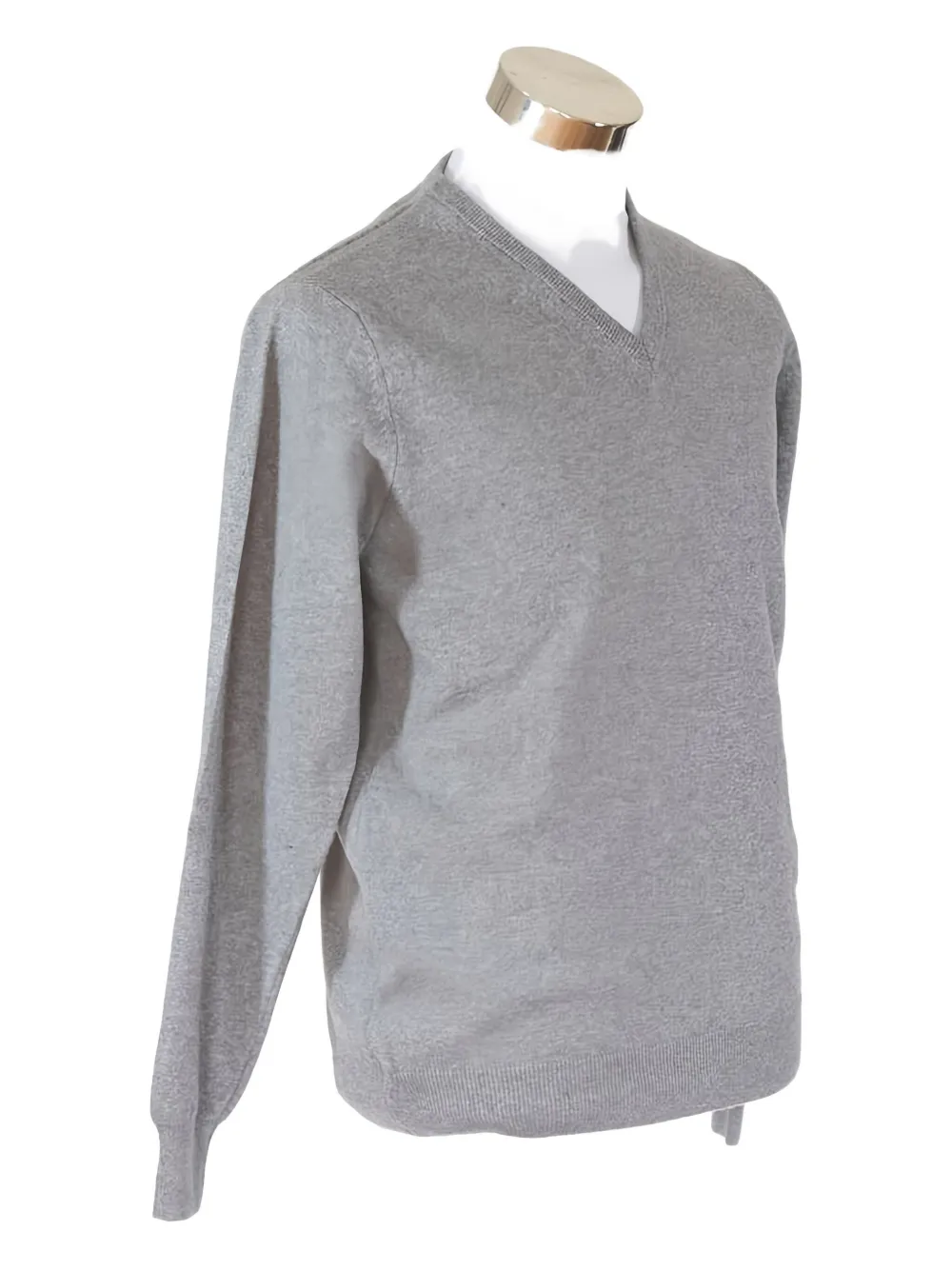 Loja Das Meias V-neck Longsleeve Sweater In Gray