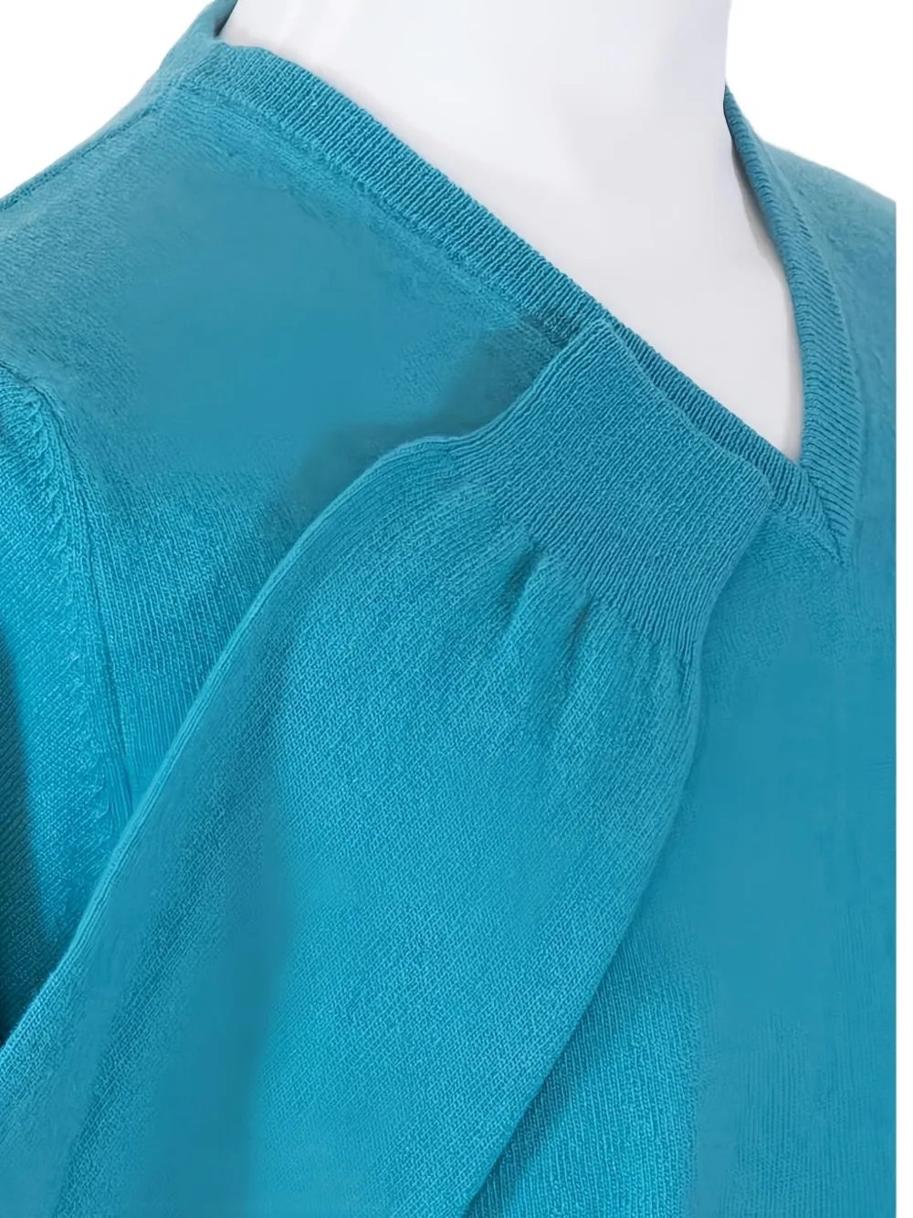 Loja Das Meias V-neck Longsleeve Sweater In Blue