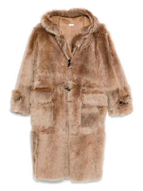 Utzon Cherie hooded shearling coat