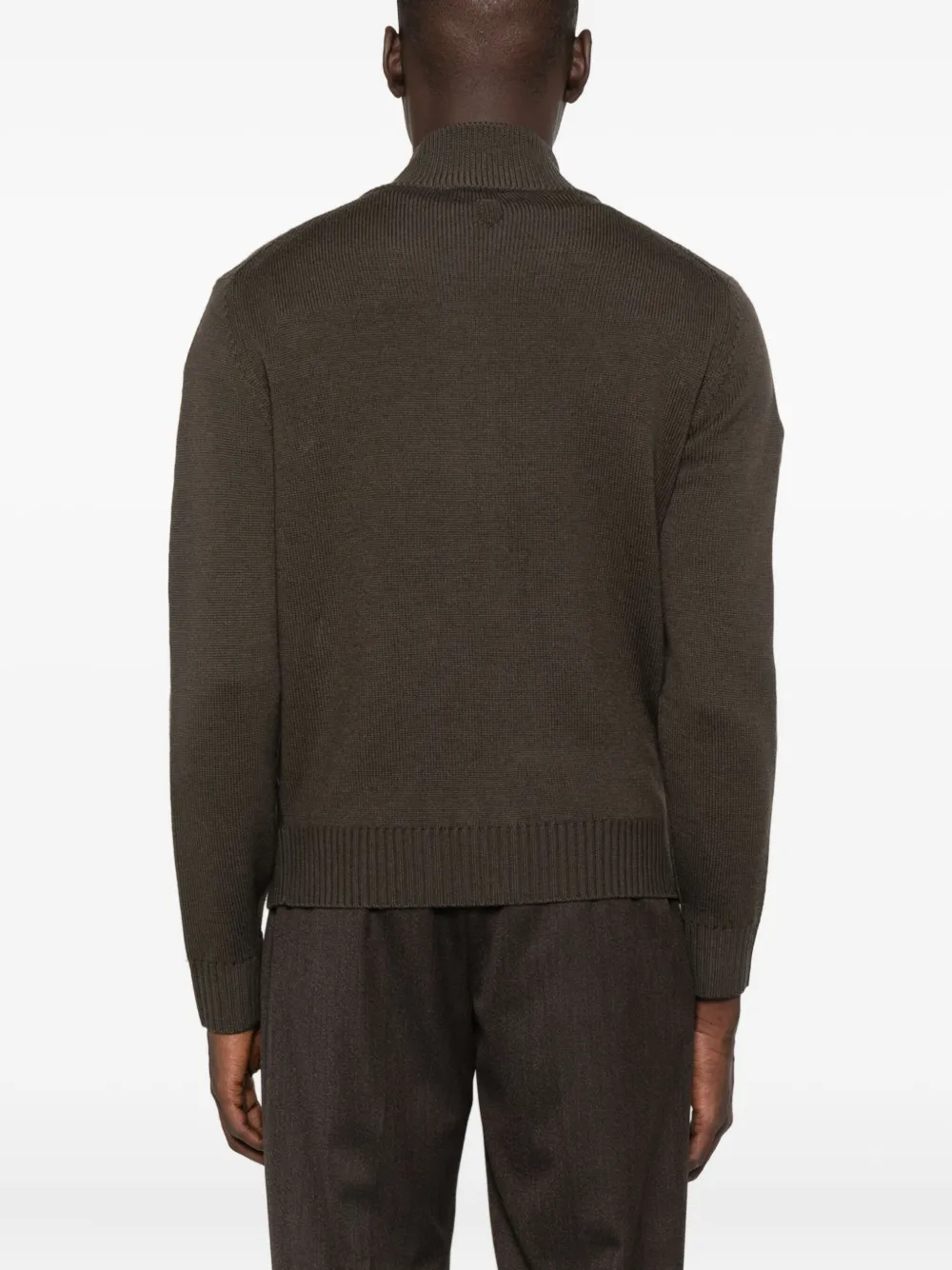 Canali Gewatteerd vest met rits Bruin
