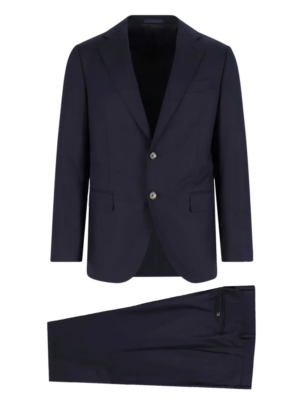 single-breasted wool suit