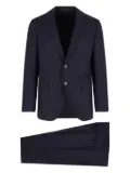 Caruso single-breasted wool suit - Blue
