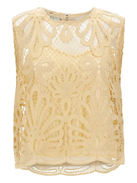 kaos lace-insert sleeveless blouse