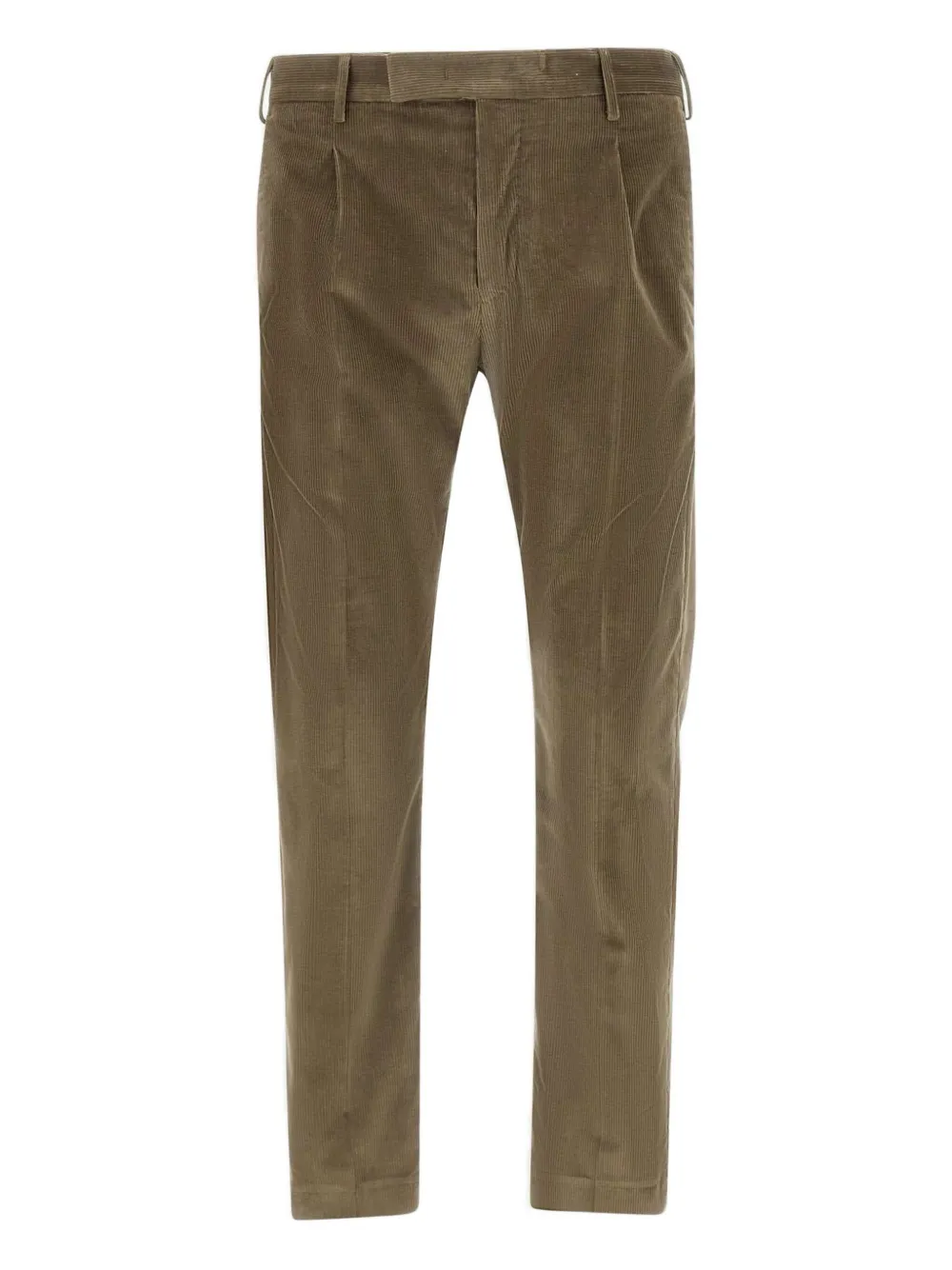 PT Torino pleated-front corduroy trousers Groen