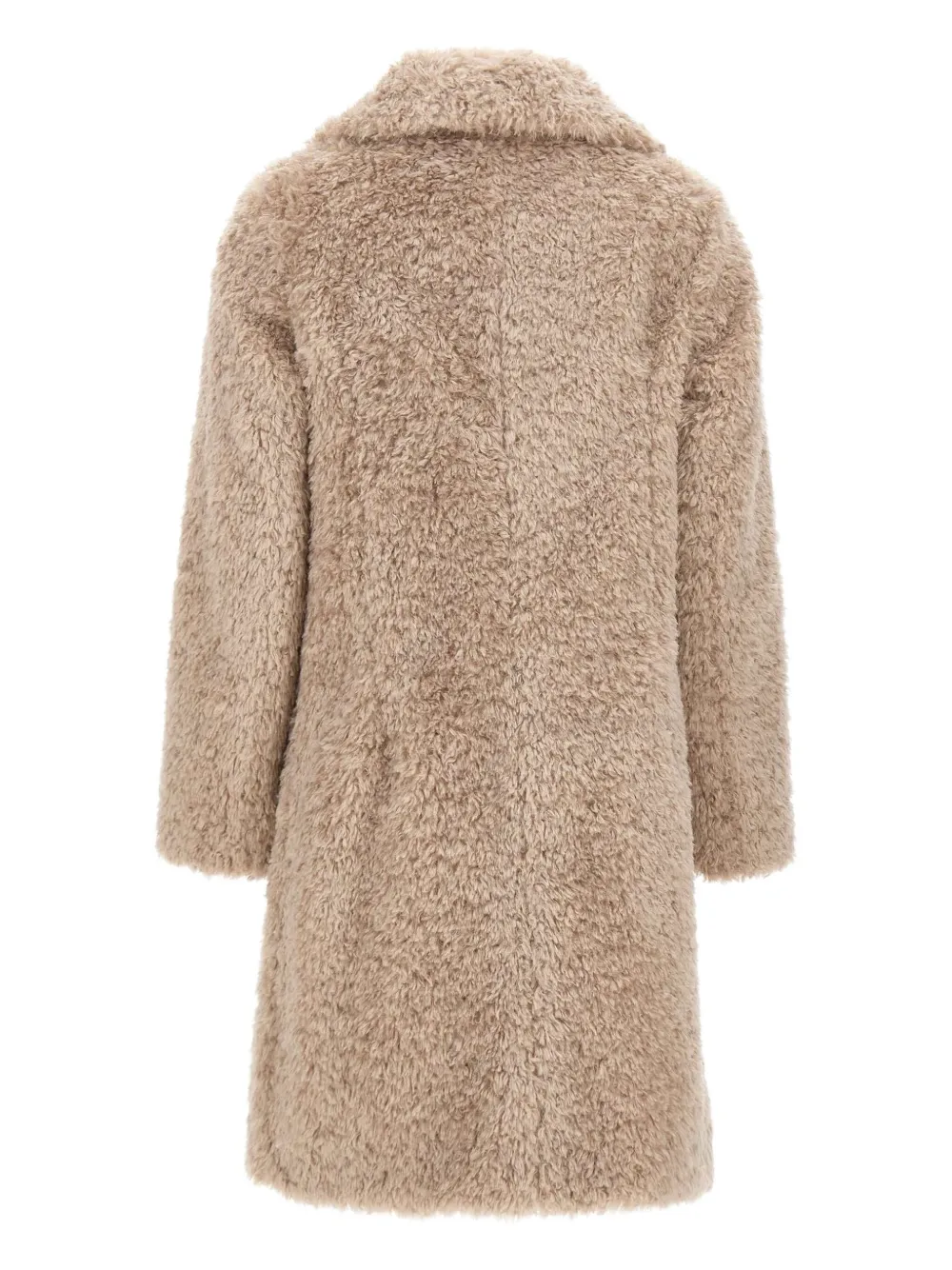 Herno buttoned faux-fur coat Beige