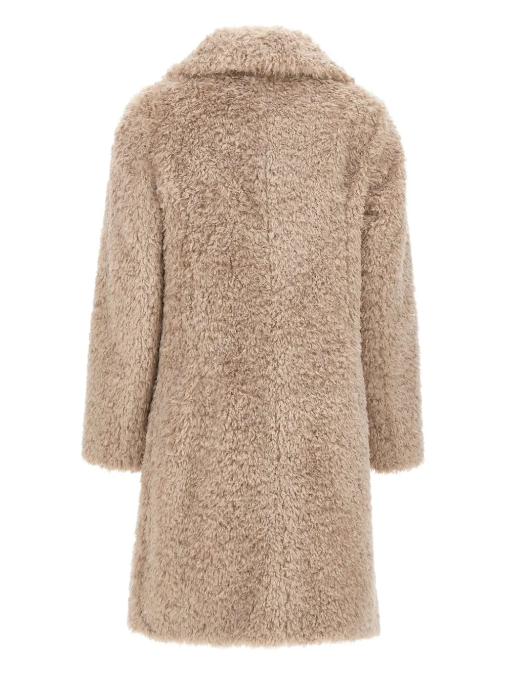 Herno buttoned faux-fur coat Beige