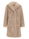 Herno buttoned faux-fur coat - Neutrals
