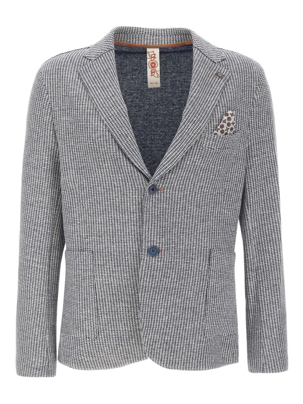 textured-weave peaked-lapels blazer