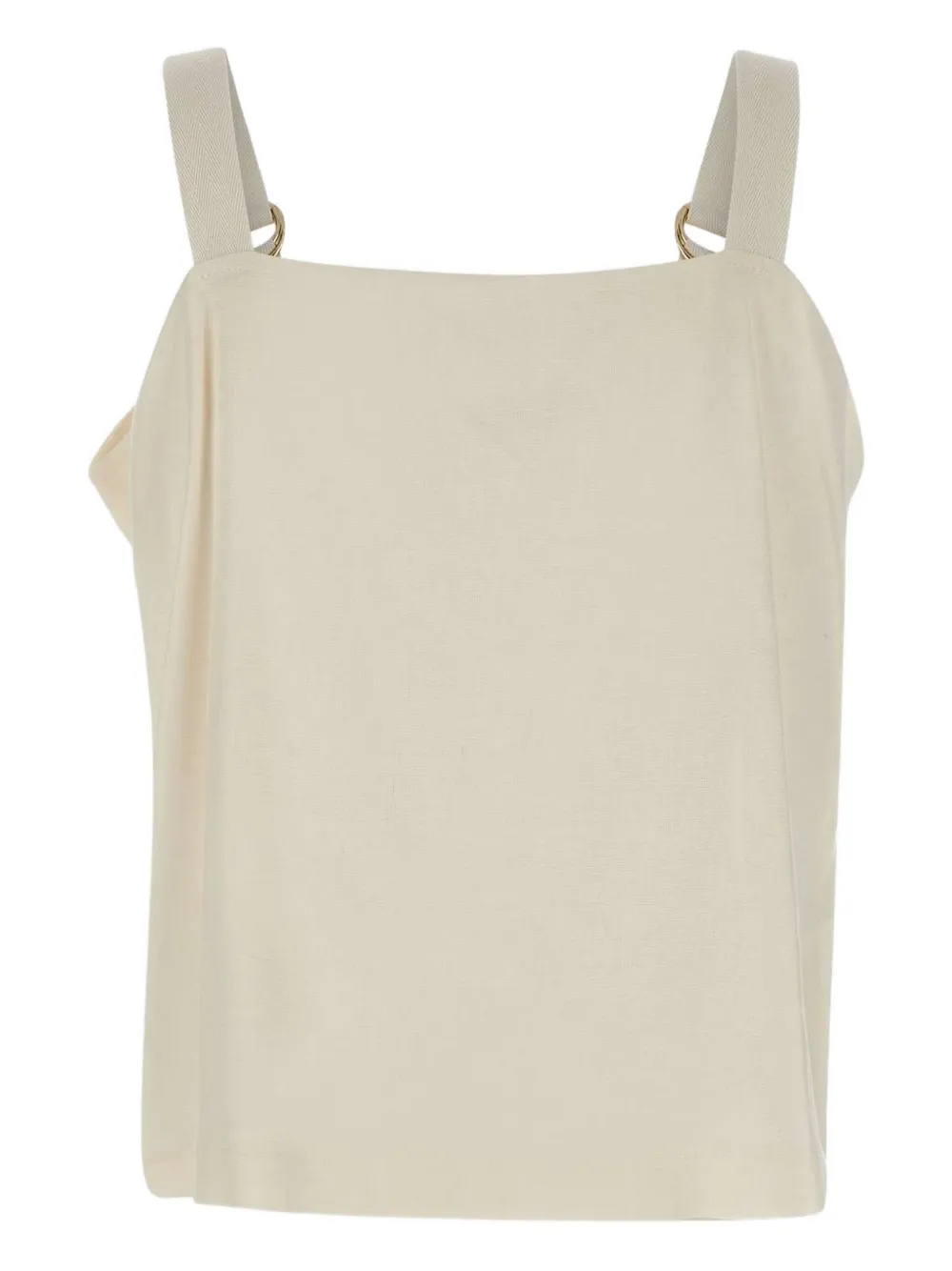 ribbon-strap square-neck tank top
