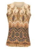 ETRO paisley print sleeveless top - Neutrals