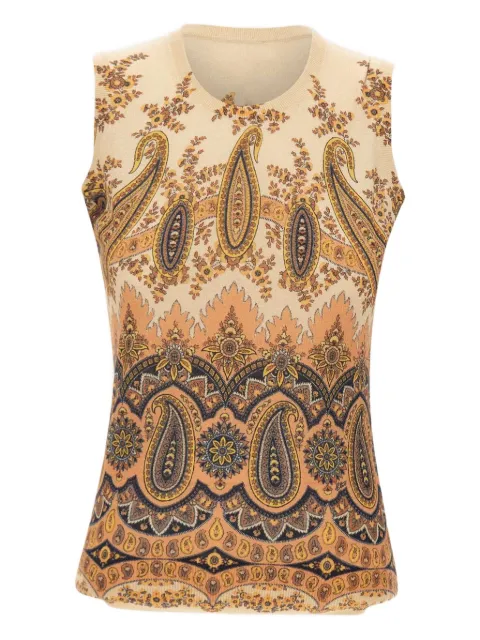 ETRO paisley print sleeveless top