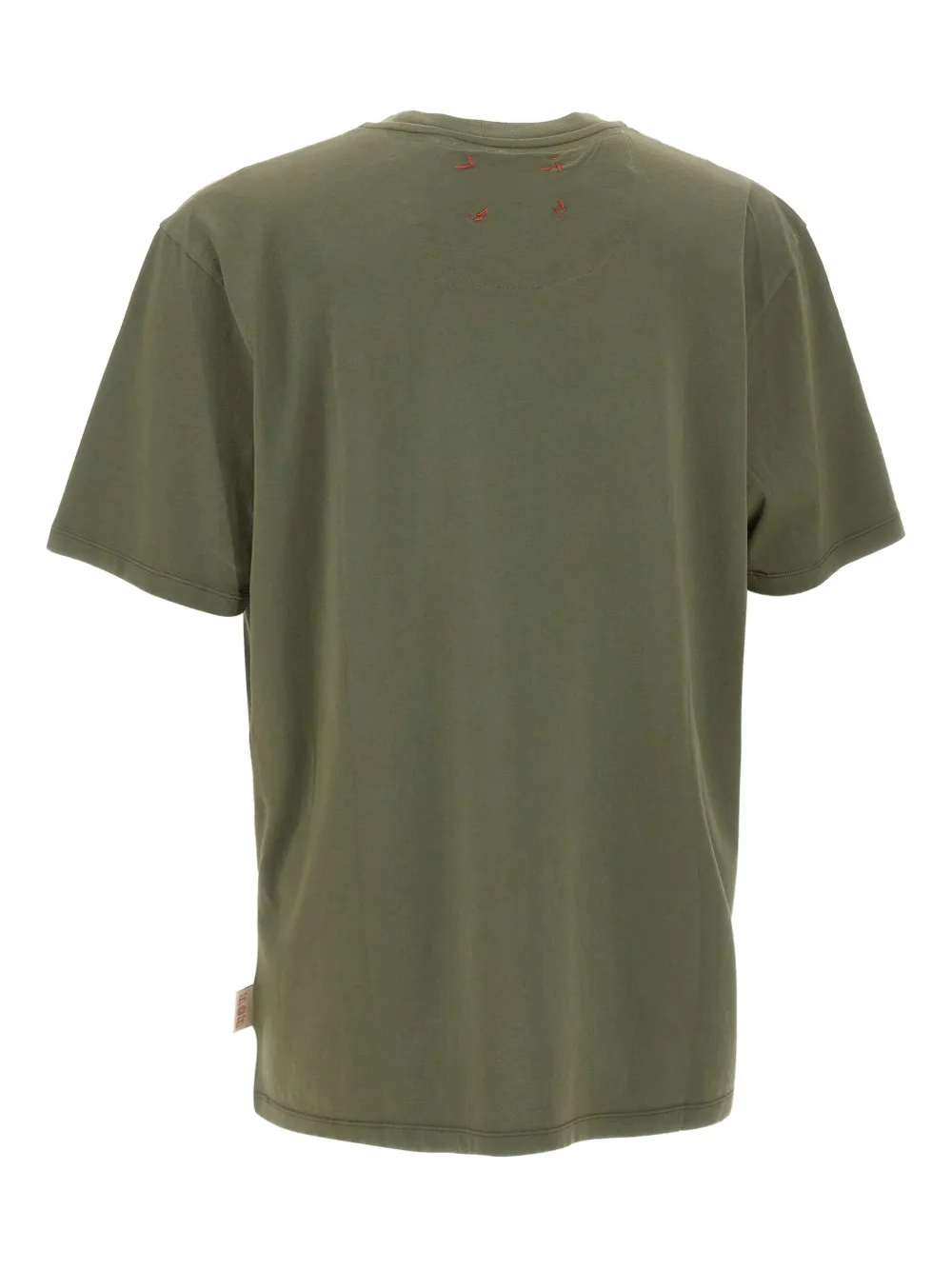 BOB T-shirt met geborduurde zak en ronde hals - Groen