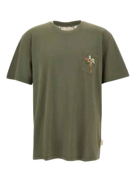 BOB embroidered-pocket crew-neck T-shirt