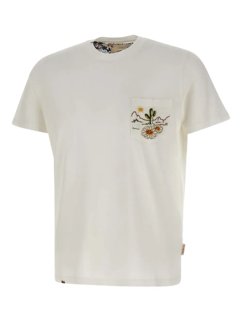 embroidered-pocket T-shirt