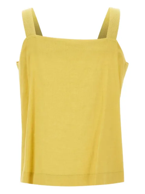 kaos ribbon-straps square-neck tank top