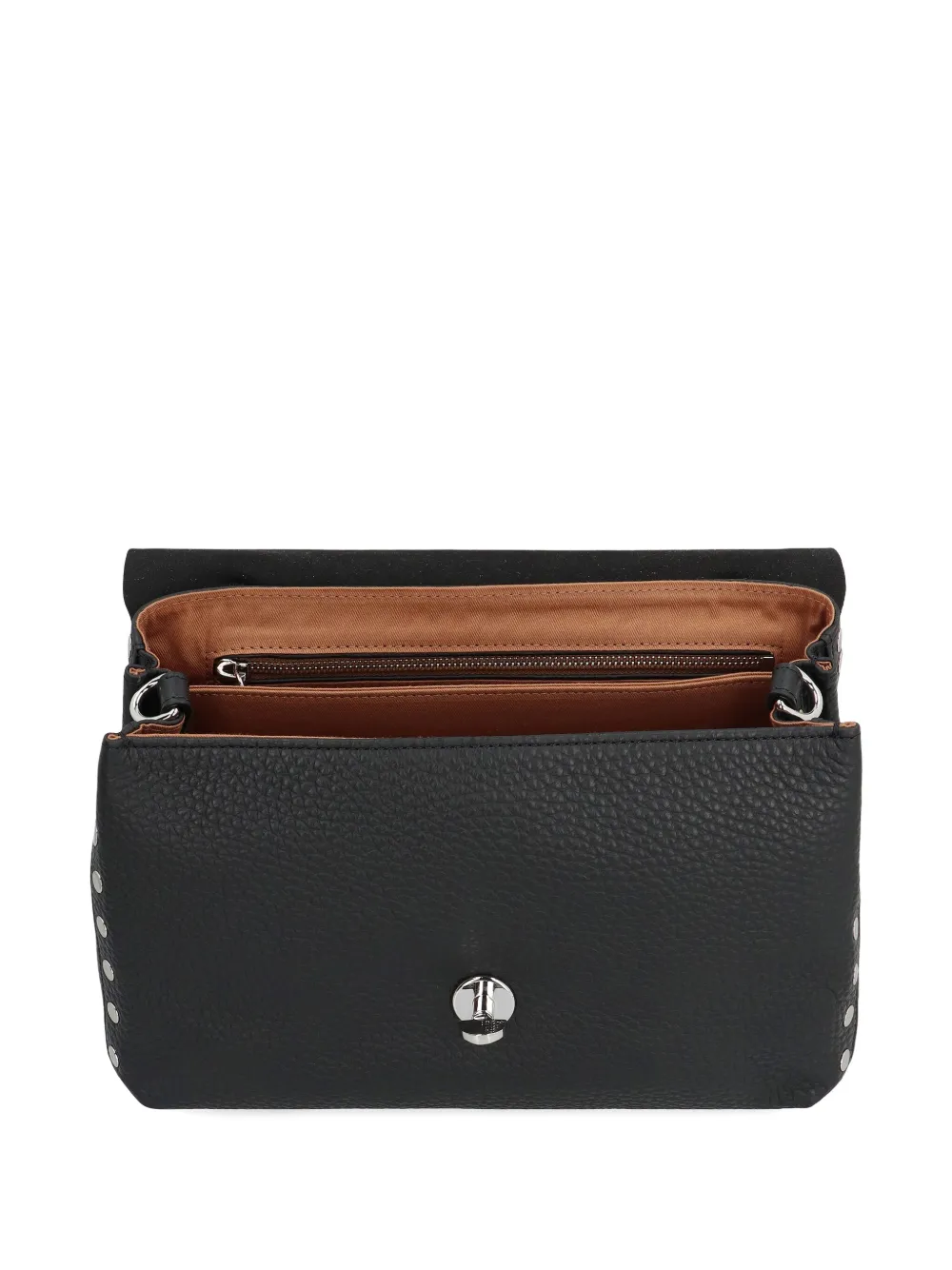 Zanellato small Postina studded leather tote bag Zwart
