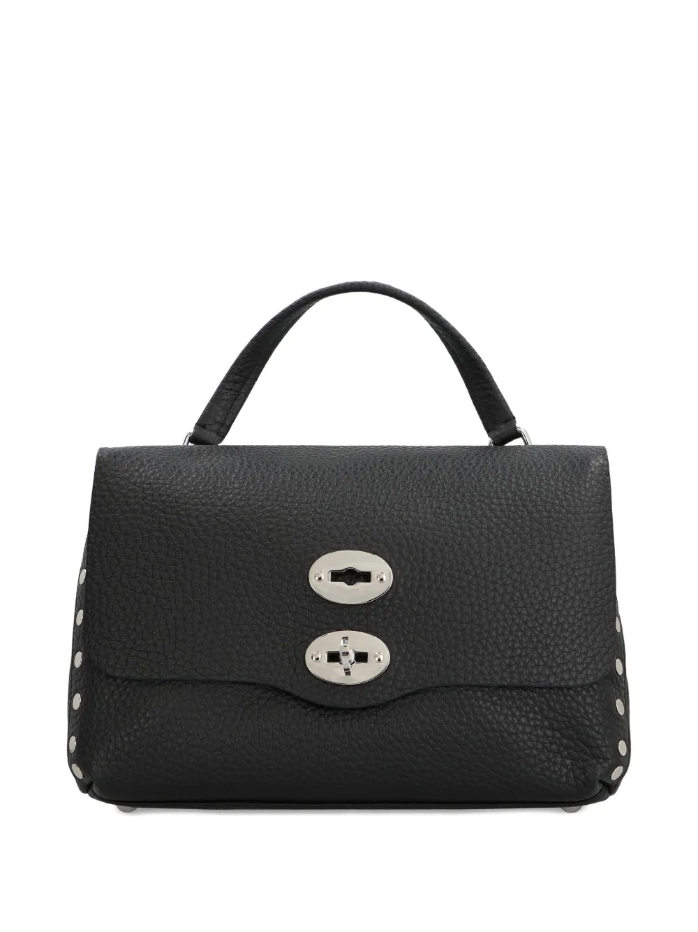 Zanellato small Postina studded leather tote bag Zwart