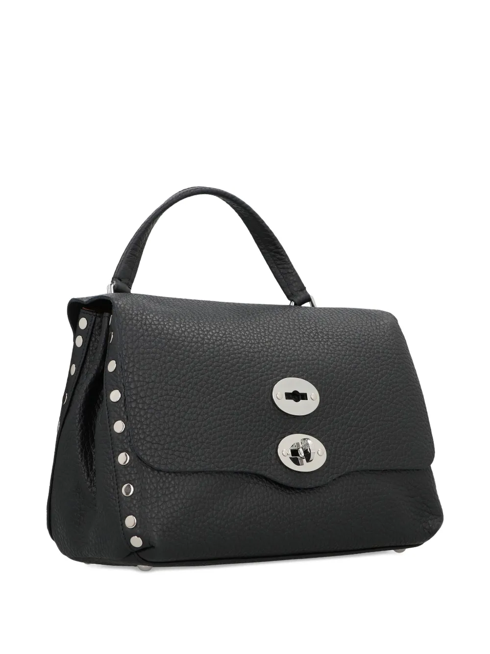 Zanellato small Postina studded leather tote bag Zwart
