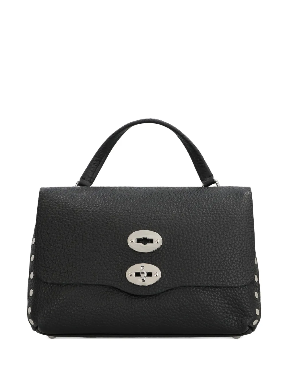 Zanellato small Postina studded leather tote bag Zwart