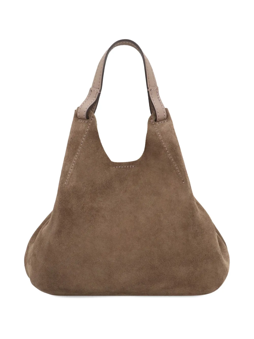 GIANNI CHIARINI Dua suede top-handle tote bag Bruin