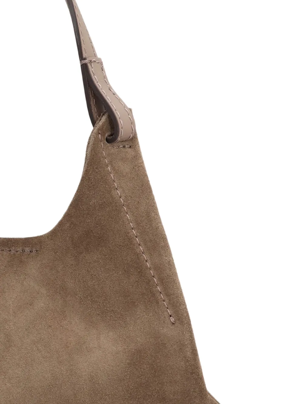 GIANNI CHIARINI Dua suede top-handle tote bag Bruin