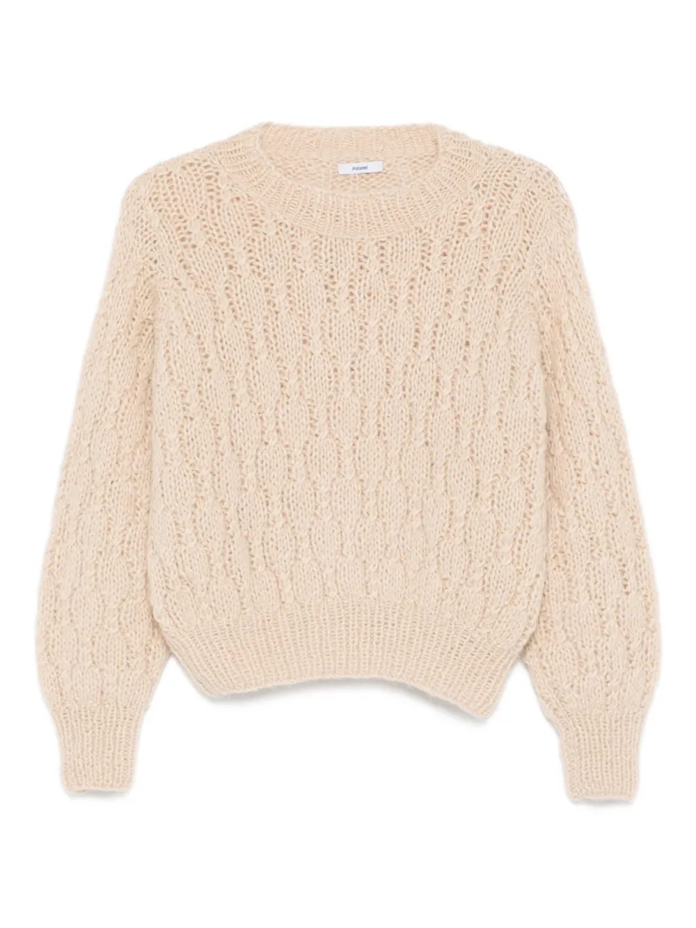 cable-knit sweater