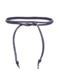 Niu suede-tie beaded belt - Blue