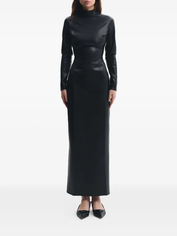 Lika lace-up Backless Maxi Dress | Black | FARFETCH PL