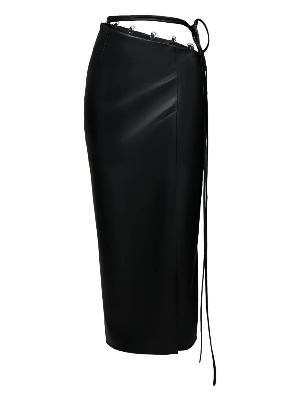 Lika wrap midi skirt | Black | Image 1
