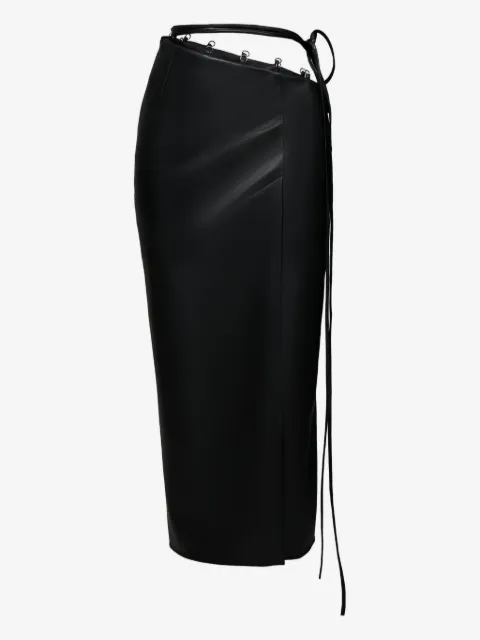 Lika wrap midi skirt