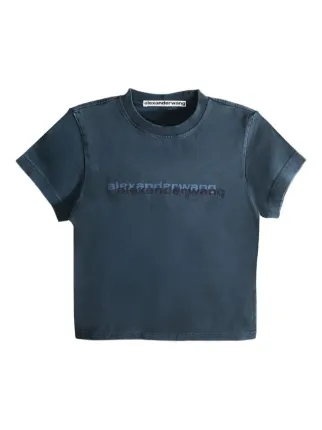 Alexander Wang logo-print short-sleeve T-shirt | ブルー | FARFETCH JP