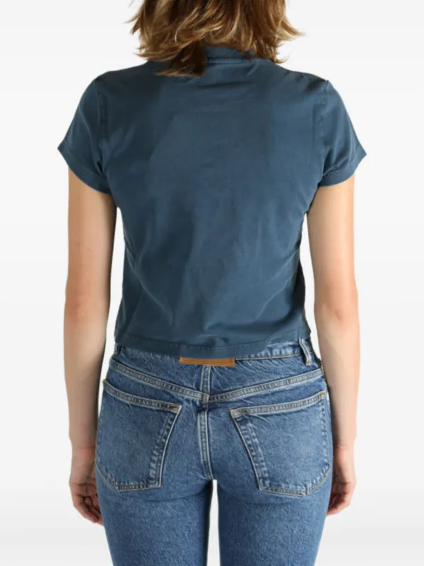 Alexander wangブルー 半袖Tシャツ ロゴ入り Alexander Wang logo-print short-sleeve T-shirt | Blue | FARFETCH