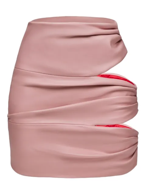 Lika cut-out draped mini skirt