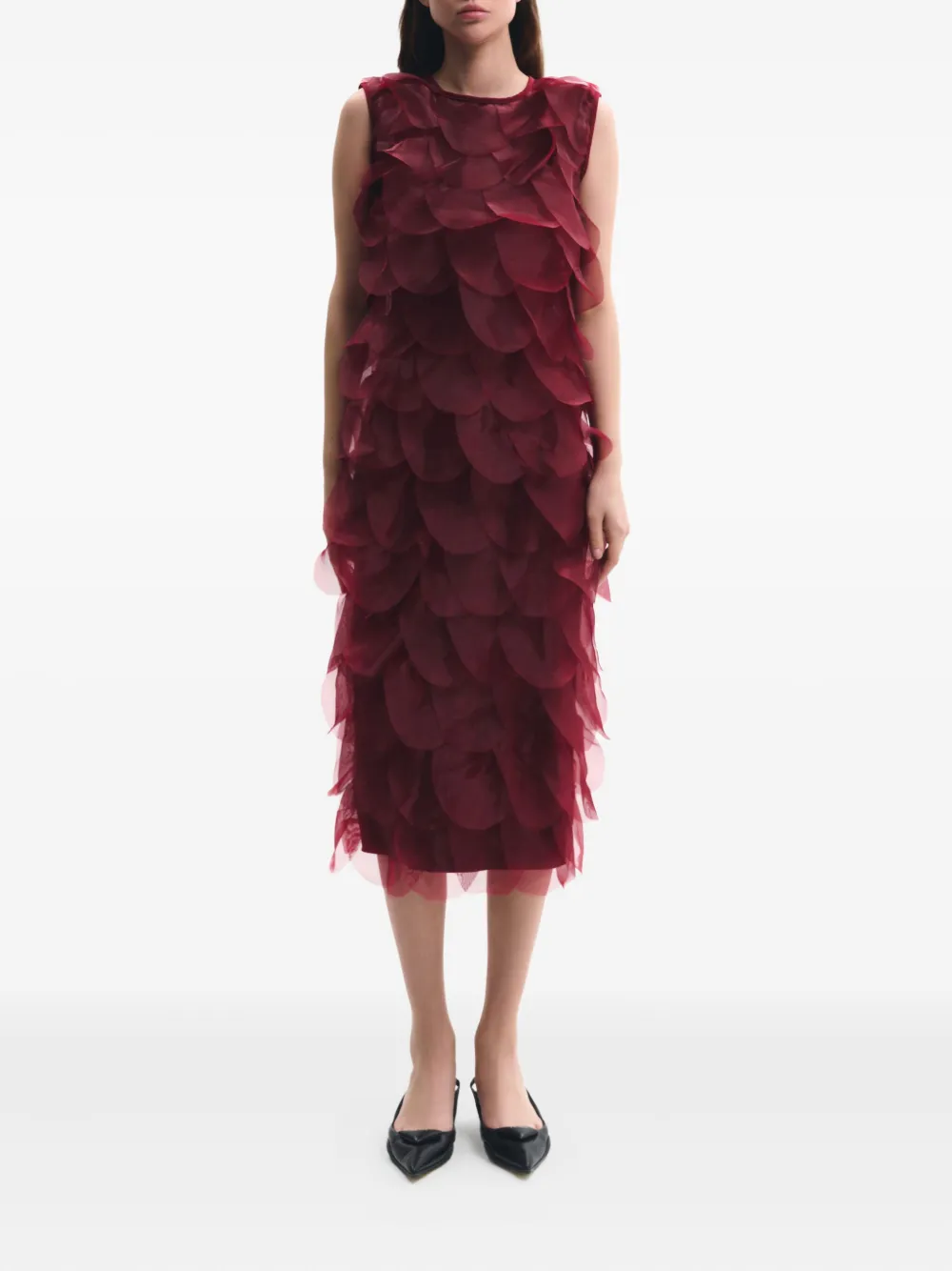 Lika Organza jurk - Rood