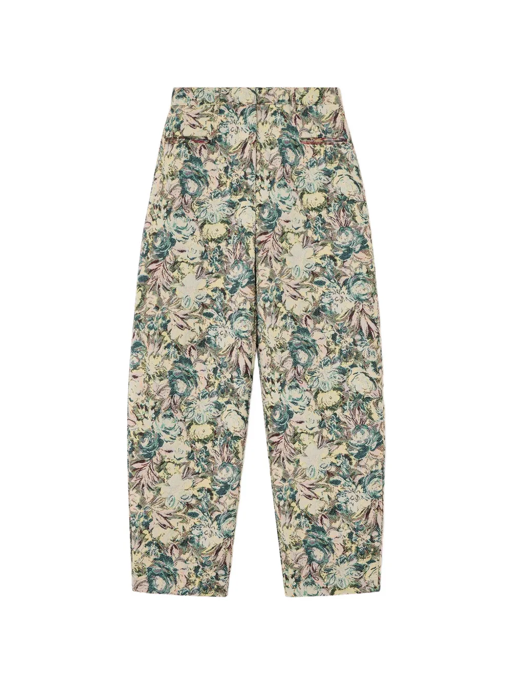 GANNI Broek met bloemen Beige