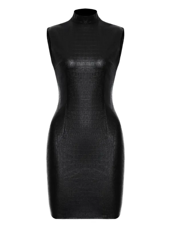 dress with leather top Lezith Faux Leather Maxi Dress main image 0