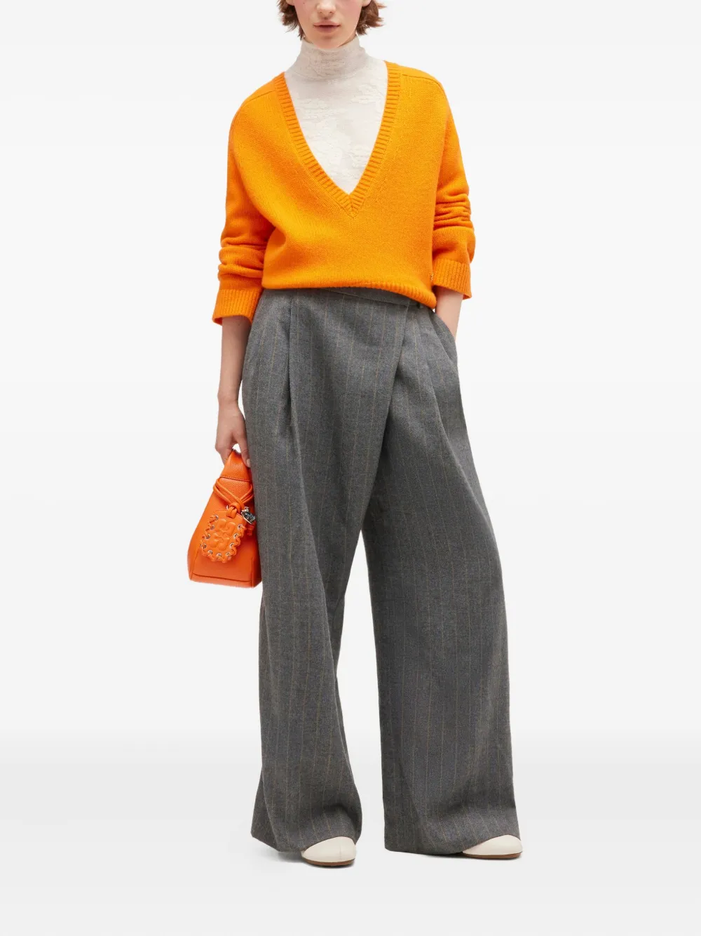 GANNI cashmere deep-V-neck sweater | Knitted Sweaters | Image 2