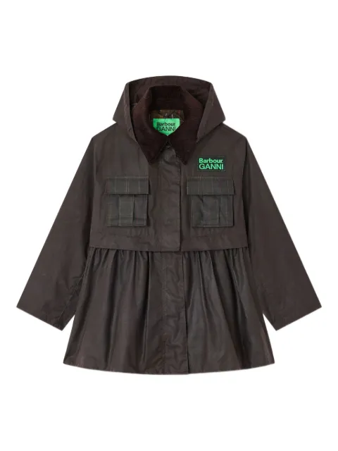 GANNI x Barbour skotskternet peplum-jakke